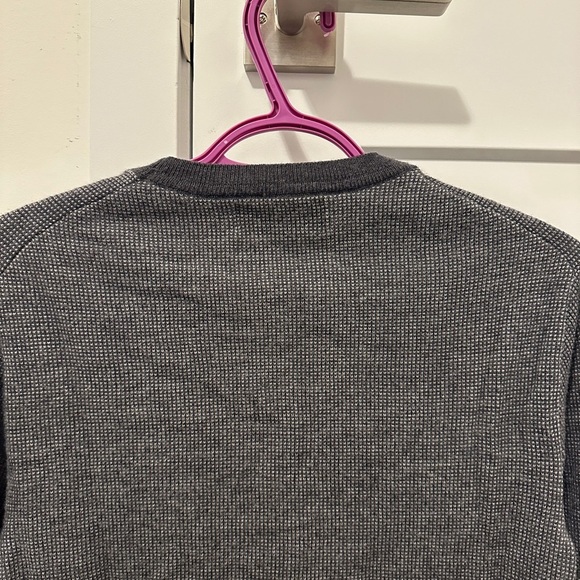 Banana Republic Blue Gray Merino Italian Wool Pullover Sweater Size Medium Tall - Picture 8 of 9